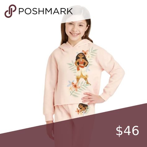 Girls Disney Moana Sweatshirt Rose Pink Size XL Moana Sweatshirt, Princess Crafts, Girls Disney, Disney Moana, Sweatshirt Fabric, Pink Design, Disney Girls, Moana, Rose Pink