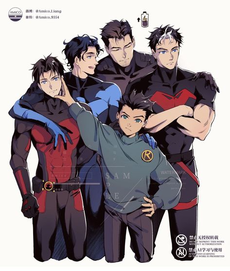 Nightwing Robin, Young Justice League, Superman X Batman, Hiro Big Hero 6, Robin Comics, Batfamily Funny, Wayne Family, Univers Dc, Bat Boys