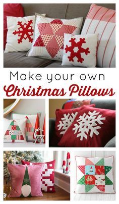 My Favorite Christmas Quilt Patterns Modern Christmas Quilt, Christmas Pillows Diy, Diary Of A Quilter, Baby Quilt Tutorials, Christmas Quilt Blocks, Cozy Christmas Decor, Christmas Sewing Projects, Christmas Quilt Patterns, Pillow Tutorial