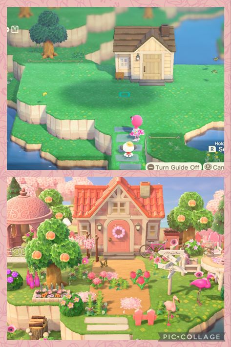 Acnh Flora House, Acnh Rural, Villager House, Acnh Halloween, Acnh Hhp, Acnh Inspiration, Pink Paradise, Farm Games, Home Ac