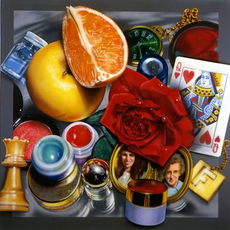 Audrey Flack, Queen, 1975-1976. Audrey Flack, Still Life Artists, Artist Models, Gcse Art, Hyperrealism, Feminist Art, Foto Art, A Level Art, Photorealism