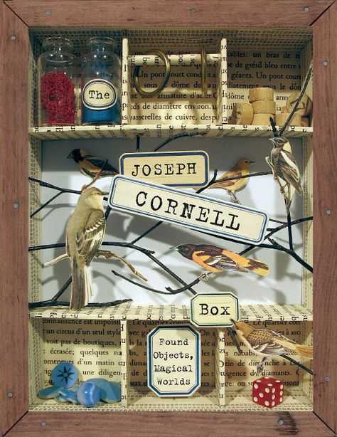 Inspiring Artists Joseph Cornell Boxes, Cornell Box, Box Assemblage, Joseph Cornell, Find Objects, Found Objects, A Level Art, Assemblage Art, Shadow Boxes