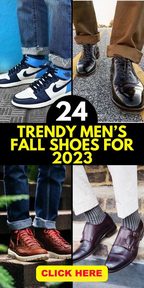 If you find a best fall shoes for your husband or yourself then you're in the right place. men's fall shoes business casual | men's fall shoes casual | men's fall shoes with jeans | 2023 | trendy Men Shoes 2023 Trends, Mens Fall Shoes, Fall Shoes Casual, Trendy Fall Boots, Best Fall Shoes, Winter Shoes For Men, Casual Winter Boots, Suede Chukka Boots, Black And White Nikes