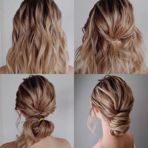 Elegant Nape Bun Tutorial Hair For Wedding Guest, Types Of Hair Bun, Hair For Wedding, Easy Wedding Guest Hairstyles, Cute Bun Hairstyles, Curly Bun Hairstyles, Creative Hair Color, Low Bun Hairstyles, Short Hair Bun