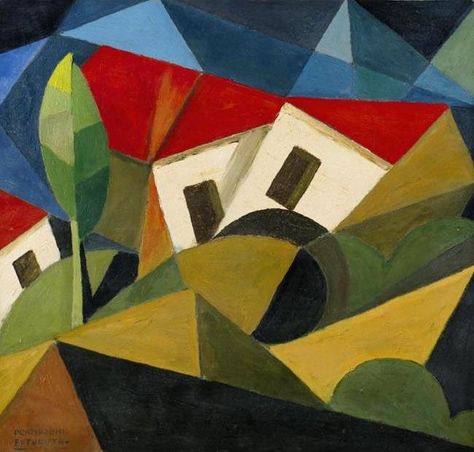 Landscape by Enrico Prampolini, 1918 Futurism Art, Cubist Art, Cubism Art, Piet Mondrian, Wow Art, Italian Artist, Cubism, Magazine Art, Art Movement