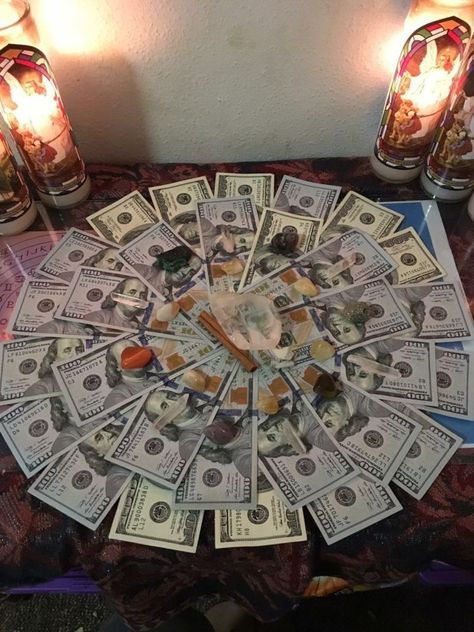 Crystal Furniture, Powerful Money Spells, Copper Pyramid, Money Spells That Work, Album Cover Wallpaper Collage, Witch Room, Magic Wallet, Magic Crafts, Love Spell Caster