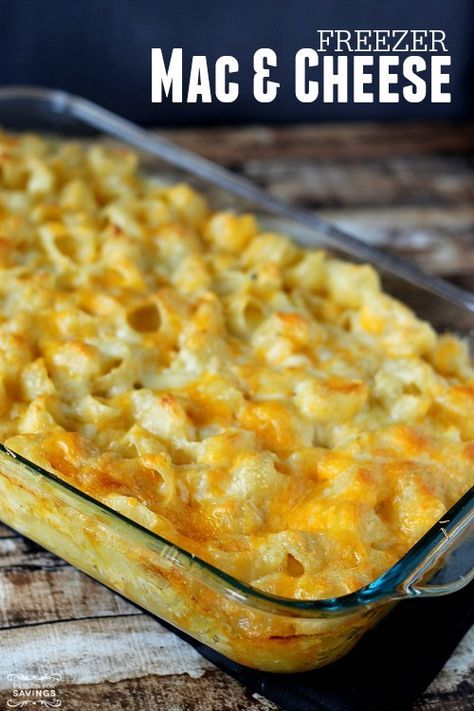 Easy Freezer Mac & Cheese Recipe! Perfect last minute dinner idea to make ahead of time! Freezer Veggie Sides, Individual Freezer Meals For One, Frozen Meal Ideas, Baking Ham, Individual Freezer Meals, Freezer Casseroles, Ham Shank, Macaroni Recipe, Freezer Dinners