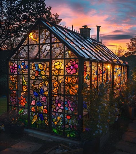 Enclosed Garden Structures, Homely Decor, Glass Greenhouse, Backyard Buildings, Home Greenhouse, Cottage Garden Design, Outdoor Decor Backyard, Pretty Decor, Dream House Interior