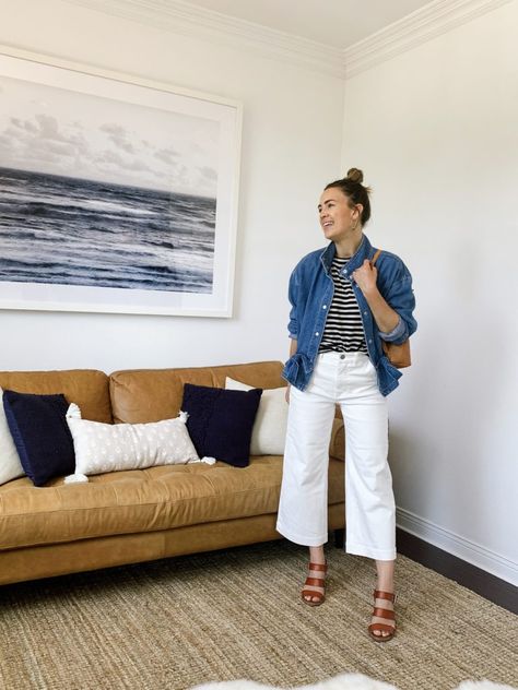 4 Ways to Style White Wide Leg Crops – Natalie Borton Blog White Crop Jeans Outfit, White Wide Leg Jeans Outfit, Cropped Pants Outfit, Cropped Jeans Outfit, White Wide Leg Jeans, Jeans Heels Outfit, Wide Leg Jeans Outfit, White Pants Outfit, Wide Leg Pants Outfit