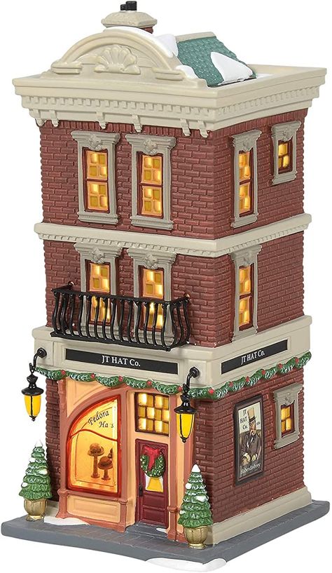 Amazon.com: Department 56 Christmas in The City Village JT Hat Company Lit Building, 8.62 Inch, Multicolor : Home & Kitchen Game Of Thrones Christmas, Department 56 Christmas Village, Minecraft City Buildings, Christmas Village Collections, Lemax Village, Lemax Christmas Village, Lemax Christmas, City Layout, Christmas In The City