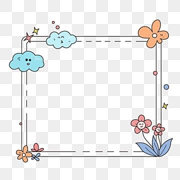 Cloud Border Design, Cloud Border, Clouds Png, Frame Flower, Hand Painted Frames, Page Borders Design, Simple Borders, Border Png, Easter Story