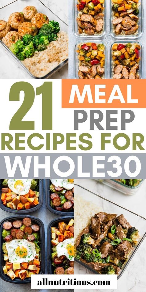 Simple Whole 30 Meal Prep, Whole Foods Weekly Meal Plan, Easy Paleo Meal Prep For The Week, Whole Thirty Lunch Ideas, January Whole30 Meal Plan, Easy Whole 30 Meal Prep Lunches, Whole 30 Bulk Meals, Whole 30 Prep, 5 Ingredient Whole 30 Recipes