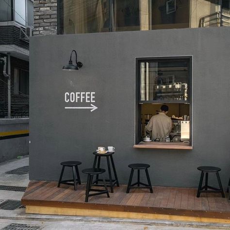 Marc Odley | Super cool coffee bar here ☕️⁣⁠ .⁣⁠ Follow @loveespressouk for more great #coffee inspiration⁠ .⁠ .⁠ @b.thanakran | Instagram Tiny Coffee Shop Design, Small Coffee Shop Design, Christmas Activation, Shop Bar Ideas, Small Coffee Bar Ideas, Tiny Coffee Shop, Coffee Shop Window, House Coffee Shop, Tiny Cafe