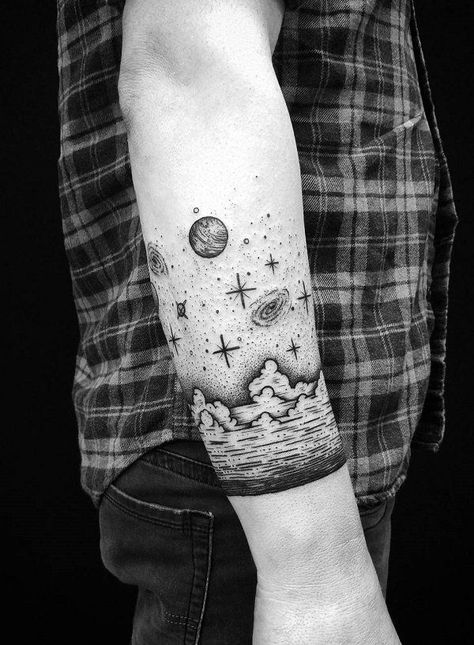 Forearm tattoo - 110+ Awesome Forearm Tattoos Tattoo Band, Small Forearm Tattoos, Kunst Tattoos, Planet Tattoos, Marvel Tattoos, Forearm Tattoo Design, Forearm Sleeve Tattoos, Tattoos Geometric, Irezumi Tattoos