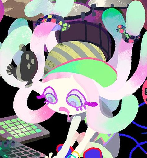 Splatoon Icon, Splatoon, A Girl, Computer, Music