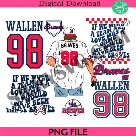 98 Braves, Song Png, Were A Team, We Are A Team, Logo Embroidery, Embroidery Files, Embroidery Logo, A Team, Songs