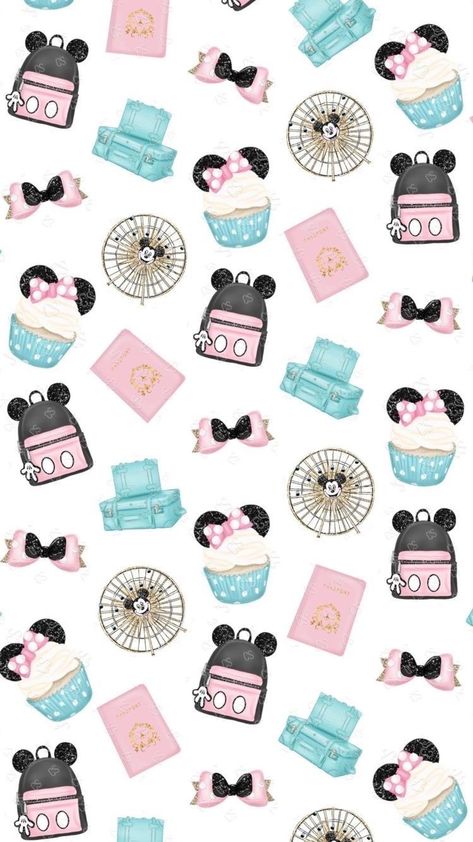 Disney Pattern Wallpaper, Disney Pattern, Smartwatch Wallpaper, Girly Wallpaper, Mouse Wallpaper, Wallpaper Cartoon, Disney Characters Wallpaper, Disney Wallpapers, Disney Snacks