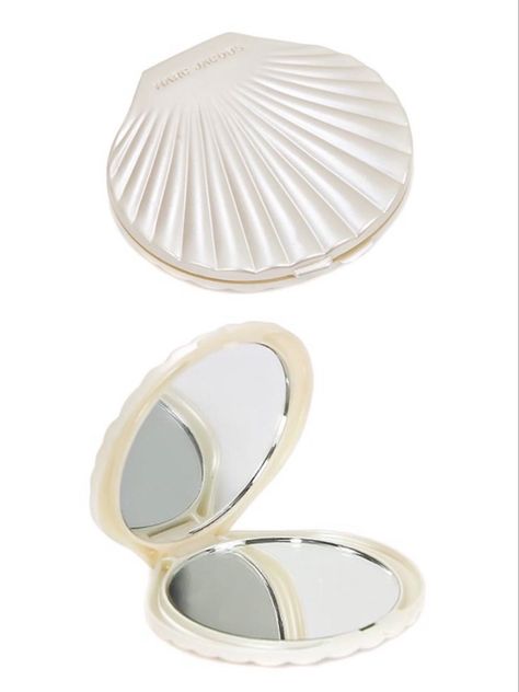 Shell Compact Mirror, Belongings For Dr, Compact Mirror Aesthetic, Pearl Mirror, Shell Mirror, Birthday List, Birthday Wishlist, Pearl Shell, Compact Mirror