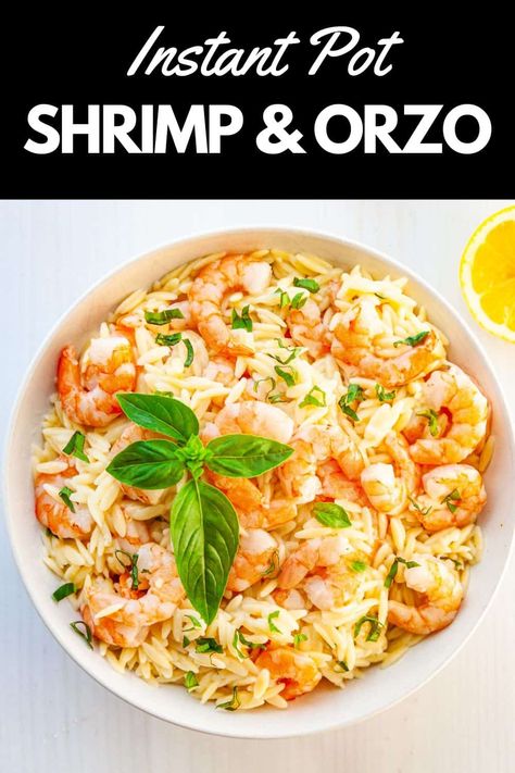 Shrimp Scampi Orzo, Instant Pot Orzo Recipes, Shrimp Scampi Instant Pot, Shrimp Recipes Instant Pot, Orzo And Shrimp, Instant Pot Orzo, Orzo Recipes Healthy, Orzo Shrimp, Scampi Shrimp