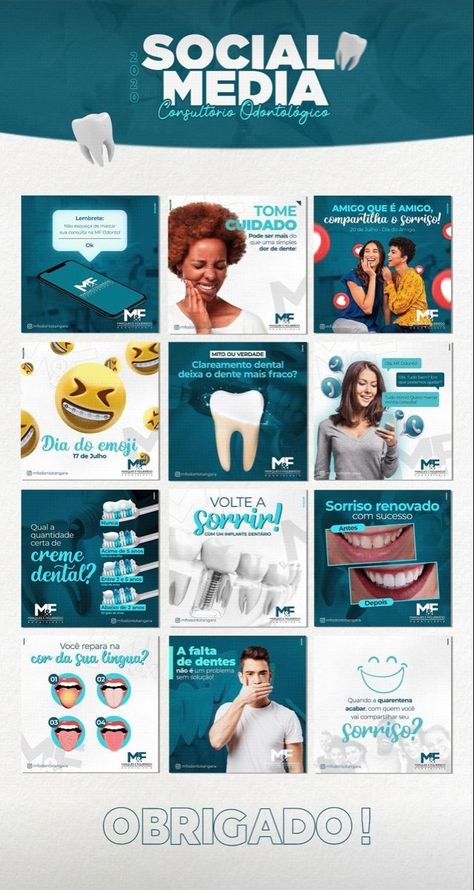 Canva Social Media Ideas, Dental Clinic Poster Design, Dentist Social Media Design, Dental Social Media Design, Dentist Social Media, Dental Social Media, Ads Instagram, Dental Posters, Social Media Branding Design