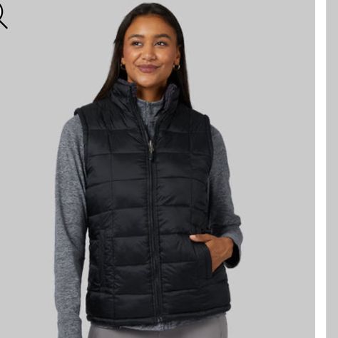 Brand New W Tags! Vest With Pockets, Womens Puffer Vest, Quilted Puffer Vest, Puffy Vest, Man Weave, Woman Weaving, Quilted Vest, Black Quilt, Sherpa Lined