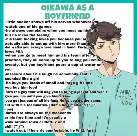 Oikawa Tooru As Your Boyfriend, Oikawa Tooru Headcanon, Anime As Your Boyfriend, Oikawa As Your Boyfriend, Anime Quotes One Piece, Oikawa Headcanon, Haikyuu Characters As Boyfriends, Anime Quotes Naruto, Oikawa Tooru Fanart