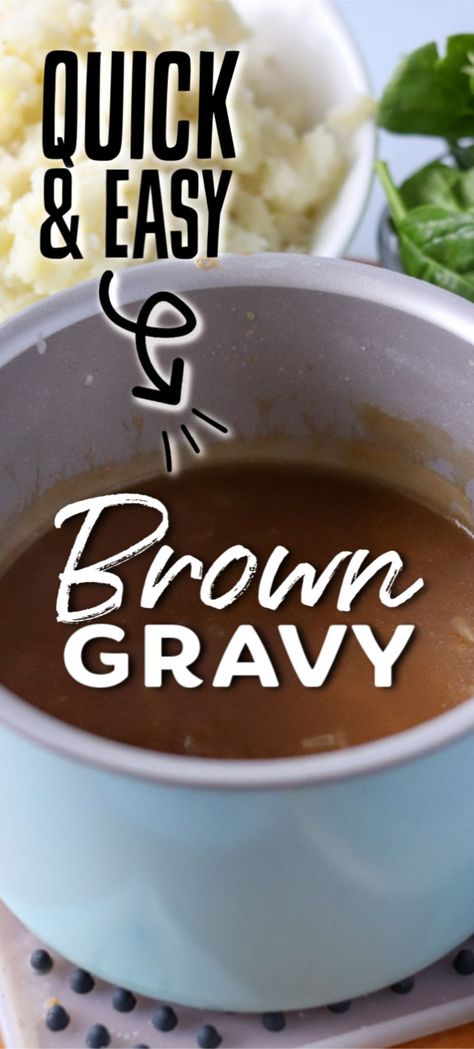 Brown Gravy Packet Substitute, Brown Gravy Packet Recipe, Brown Gravy Without Drippings, Homemade Gravy For Meatloaf, Brown Gravy Mix Recipe Easy, Brown Gravy Recipe Easy With Beef Bouillon, Quick Easy Gravy Recipe, Home Made Brown Gravy Simple, Quick And Easy Gravy