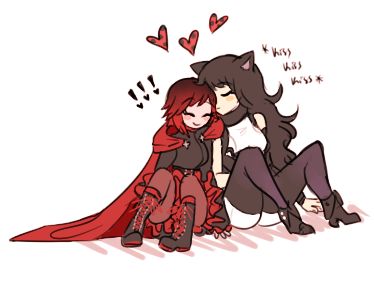 Ladybug ship~ Rwby Ladybug Fanart, Ruby X Blake, Rwby Ladybug, Rwby Blake, Red Like Roses, Rwby Ships, Rwby Characters, Rwby Comic, Blake Belladonna