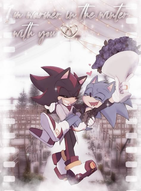 Sonic X Shadow Cute, Sonic X Shadow Fanart, Shadow X Sonic, Sonic Y Shadow, Shadow Images, Xmas Wedding, Sonic X Shadow, Shadow And Amy, Sonic Ships