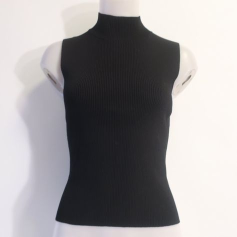 Nwt Womens Misa Los Angeles Black Sleeveless Turtleneck Viscose Nylon Sweater M* Size: Medium Color: Black Sleeveless Turtleneck Ribbed Material: 65% Viscose 35% Nylon Measurements (Flat): Armpit: 13.5" Waist: 13.2" Length: 20.7" Nwt, New With Tags. .Mtntwn531-4** Turtleneck Sleeveless Outfit, Sleeveless Turtleneck Outfit, Trio Outfits, Dnd Cosplay, Velvet Turtleneck, Dream Tops, Turtleneck Tank Top, White Overalls, Waistcoat Woman