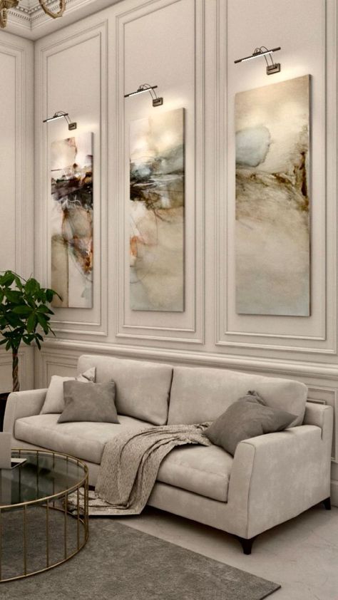 Neoclassical Interior Living Rooms, Classic Interior Design Luxury, Neoclassic Interior, Neoclassical Interior Design, Ruang Tv, Neoclassical Interior, Latest Living Room Designs, Home Hall Design, Hall Interior Design