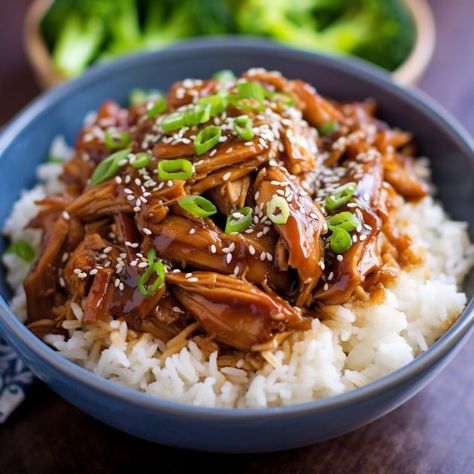 The moment I see this dish, I'm ready to scarf it down Fall Slow Cooker, Fall Slow Cooker Recipes, Honey Teriyaki Chicken, Slow Cooker Teriyaki Chicken, Slow Cooker Teriyaki, Chicken Teriyaki Recipe, Chicken Slow Cooker Recipes, Easy Slow Cooker Recipes, Honey Garlic Chicken