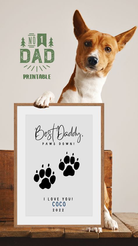 Paw Print Gift Ideas, Dog Dad Fathers Day Gift Ideas, Dog Paw Print Craft, Paw Print Crafts, Homemade Birthday Gifts, Dog Mothers Day, Dog Paw Prints, Colorful Hairstyles, Birthday Goodie Bags