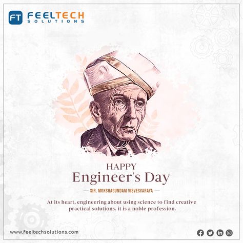 You are the one who can create anything with your brains and creativity because you are an engineer…. Wishing you a very Happy Engineer's Day. . . . #worldofengineering #civilengineer #electricalengineer #engineeringstudent #mechanicalengineer #engineerday #feeltechsolutions #teamfeeltech Engineers Day Creative Ads, Engineers Day Creative, National Engineers Day, Happy Engineer's Day, Engineers Day, Engineering Student, An Engineer, Casual Day Outfits, Birthday Template