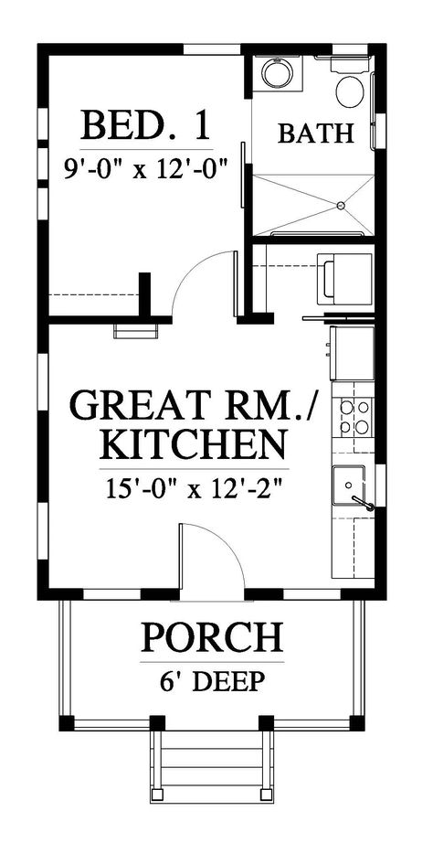 Small House Plans 1 Bedroom, Small Floor Plans, Allison Ramsey, Cottage Floor Plans, Small House Floor Plans, Tiny House Floor Plans, Floor Plan Layout, Cottage Plan, Apartment Plans