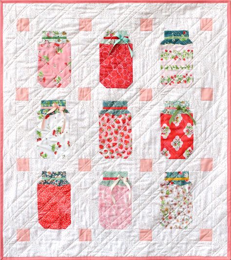 Teacup Quilt Block Pattern, Mason Jar Quilt Pattern Free, Canning Jar Quilt Pattern Free, Jar Quilt Pattern Free, Mason Jar Quilt, Canning Jar Quilt, Jar Quilt, Sewing Blocks, Free Quilt Block Patterns