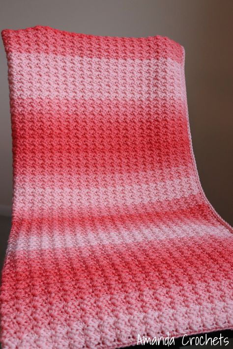 Sedge Stitch Baby Blanket - Amanda Crochets Sedge Stitch Crochet, Afghan Sizes, Lap Robes, Dessert Sunset, Amanda Crochets, Sedge Stitch, Crochet School, Knitting Projects Blanket, Crochet Blanket Diy