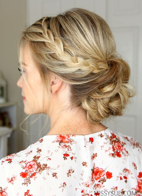 Double Lace Braids Updo                                                                                                                                                                                 More Summer Wedding Hairstyles, Lace Braids, Bridal Hair Updo, Rope Braid, Low Bun, Penteado Cabelo Curto, Wedding Hairstyles Updo, Short Hairstyle, Braided Updo