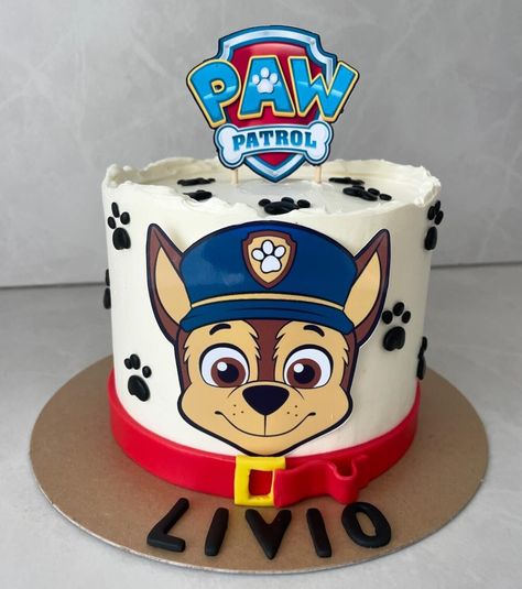 Paw patrol-themed birthday cake with fun character design Boys Cake Designs Birthday, Boys 3rd Birthday Cake, Bday Cake For Boys, Paw Patrol 3rd Birthday Party For Boy, Kids Birthday Cakes For Boys, Paw Patrol Cake Design, Paw Patrol Cake Boy, Simple Paw Patrol Cake, 3rd Birthday Cakes For Boys