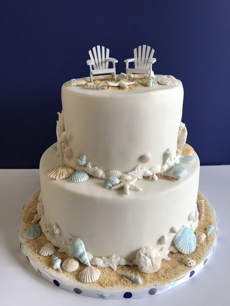 By the seaside wedding, rehearsal dinner cake Rehearsal Dinner Cake, Seaside Wedding, Grooms Cake, Rehearsal Dinners, Here Comes The Bride, Cake