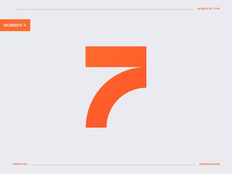 36 days of type: Number 7 by Ruben Daems (.com) on Dribbble 77 Logo Design Number, 7 Logo Design Number, 7 Number Logo, Seven Logo, Hoarding Design, 7 Logo, 7 Design, Days Of Type, Logo Number