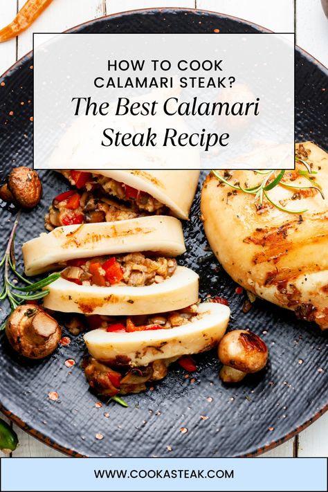 Ready to conquer the challenge of cooking calamari steak like a pro? Look no further! Our cookasteak.com site is your go-to resource, packed with tips, tricks, and a deliciously hilarious journey to mastering this delicacy. Get ready to impress your taste buds and friends as we spill the secrets to achieving that ideal crispy exterior and tender, flavor-packed interior. So, grab your apron and join us for an unforgettable culinary adventure. Grilled Calamari Steak Recipe, Calamari Steak Recipe, Cooking Calamari, Grilled Calamari, Grilled Mahi Mahi, Calamari Recipes, Lemon Caper Sauce, Grilled Halibut, Seasoned Bread Crumbs