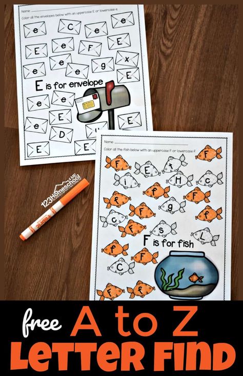 Letter Recognition Kindergarten, A To Z Letter, Free Alphabet Printables, Free Printable Alphabet Worksheets, Letter Recognition Worksheets, Printable Alphabet Worksheets, Z Letter, Alphabet Letter Crafts, Kindergarten Letters