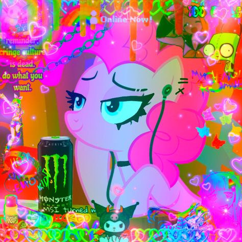 pinkie pie aesthetic icon scenecore glitchcore Pinkie Pie, Short Videos, Pie, Created By