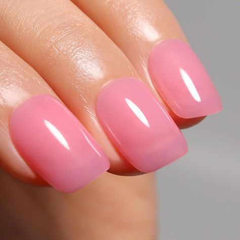 Amazon.com : Firedeep Nude Gel Polish, 16ml Sheer Rose Pink Gel Nail Polish Clear Hot Pink French Manicure Nude Pink Jelly Nail Gel Polish 1pcs UV/LED Soak Off Gel Polish for Salon Nail Art DIY at Home : Beauty & Personal Care Clear Pink Gel Nails, Summer French Manicure, Clear Gel Nails, Pink Gel Nail Polish, Gel Nails Long, Jelly Nail, Pink Gel Nails, Pink Gel, Pink French