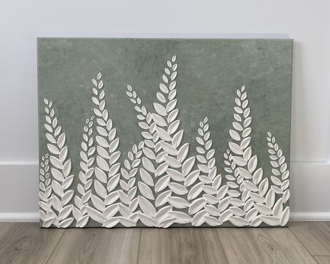 Wall Art Diy Paint, Diy Abstract Canvas Art, Plaster Wall Art, Diy Canvas Wall Art, Diy Wall Art Decor, Canvas Painting Designs, Branch Decor, Textured Canvas Art, Plaster Art