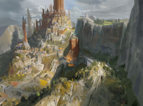 "Artwork_2020" by Pei Gong Lost Mines Of Phandelver, Fantasy World Map, Forgotten Realms, Scene Art, Fantasy City, Fantasy Castle, Fantasy Setting, Fantasy Places, Fantasy Art Landscapes