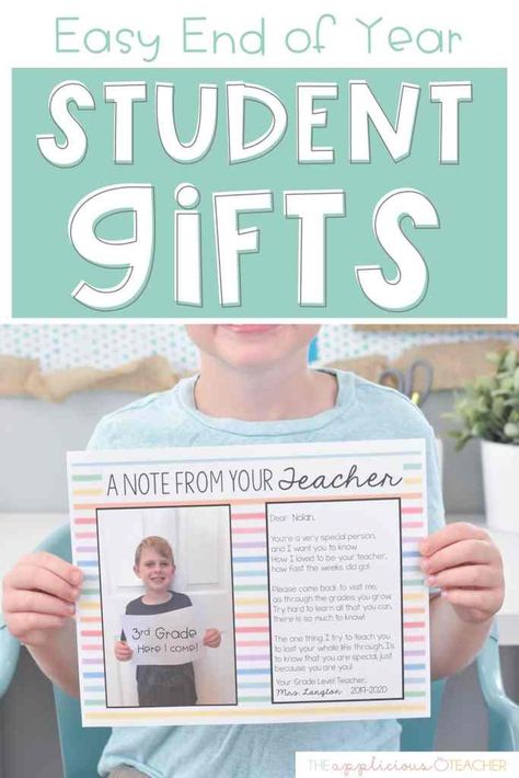 Eoy Student Gifts From Teacher, End Of The Year Student Gift Ideas, End Of Year Pictures, Eoy Activities, Early Preschool, Interactive Anchor Charts, Letter To Students, Picture Edit, Teacher End Of Year