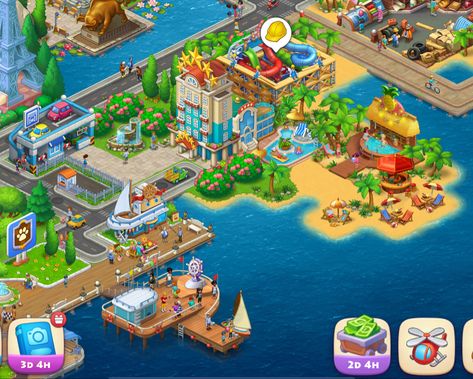 Level 49 Township Design Ideas Level 21, Township Game Layout Ideas Level 40, Township Game Layout Ideas Beginner, Township Game Layout Ideas, Isometric Game Art, Town Ship Design, Game Layout, Hayday Farm Design, Town Games