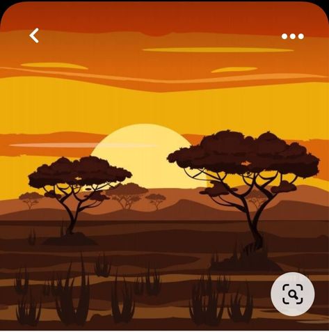 Sunset Procreate, Sunset Savannah, Savanna Landscape, Minimal Desktop Wallpaper, African Landscape, Sky Art Painting, African Sunset, Animal Illustration Art, Landscape Paintings Acrylic